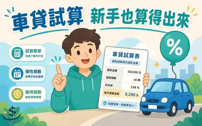 車貸試算怎麼算？月付金、總利息一次看懂（附公式與利率區間）