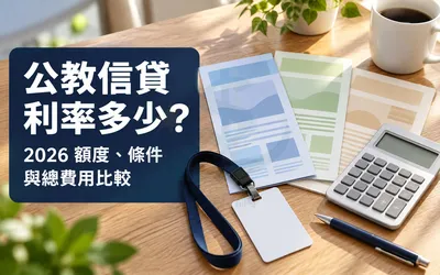 公教信貸利率多少？2026公務人員貸款額度、條件與總費用比較
