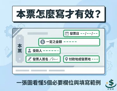 本票怎麼寫才有效？5大關鍵欄位教學（附範本）